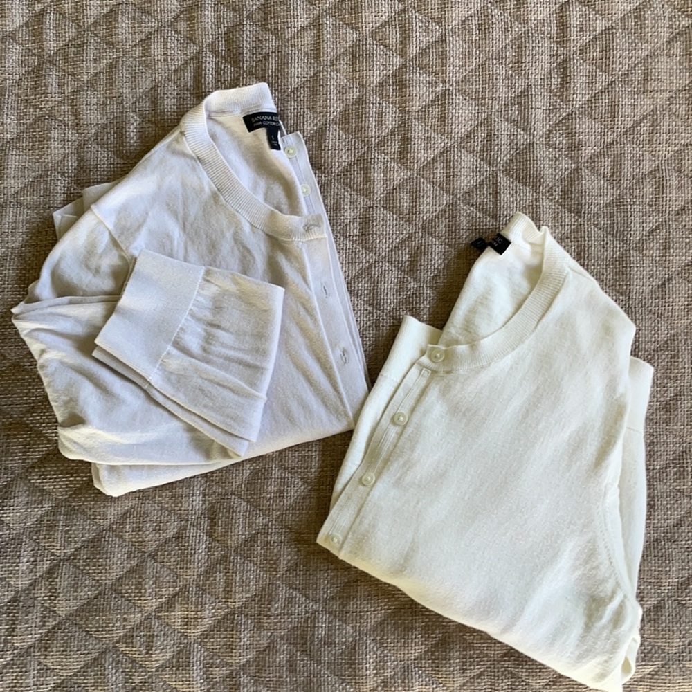 Two Banana Republic cotton cashmere cardigans - Picture 4 of 7